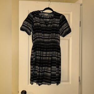 Black and Gray Patterned Dress